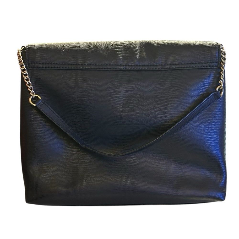 Kate Spade New York Black Leather Envelope Flap Shoulder Bag Gold Hardware - Picture 2 of 7